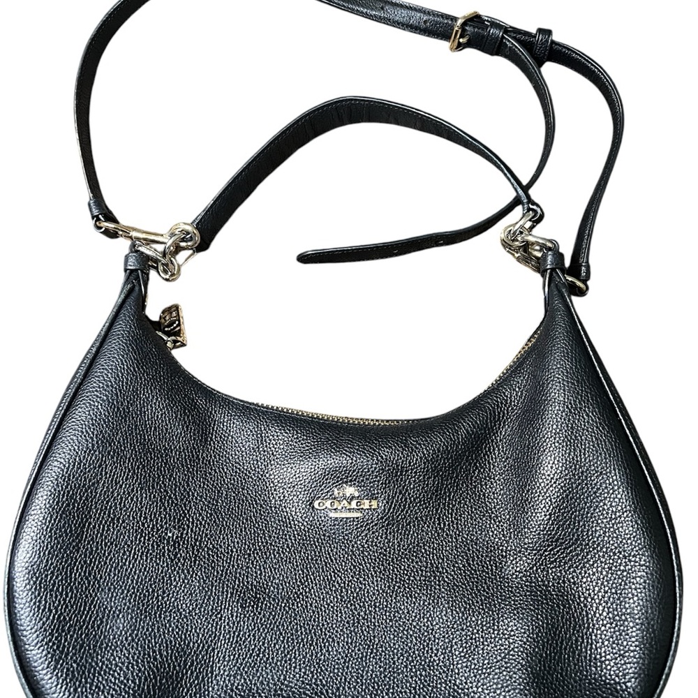 Coach Harley East West Black Pebbled Leather